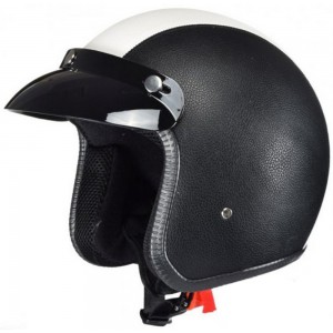KOŽENÁ OTEVŘENÁ HELMA S...