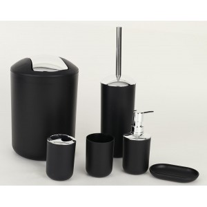 ČERNÁ SADA DO KOUPELNY 6KS