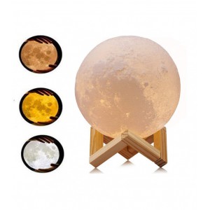 NOČNÍ LAMPA 3D LED MĚSÍC