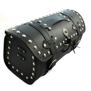 MOTO KUFR KOŽENÝ NA MOTORKU CHOPPER 40CM + ZáMEK