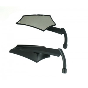 MOTOCYKLOVÉ ZRCÁTKO HIGHWAY HAWK RAZOR, LEVÁ I PRAVÁ STRANA, černá