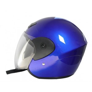 PRILBA HELMA SKUTR CHOPPER MODRÝ