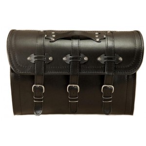 KOŽENÝ MOTO KUFR CHOPPER CRUISER 65 CM KLICE ZAMEK YAMAHA SUZUKI HONDA