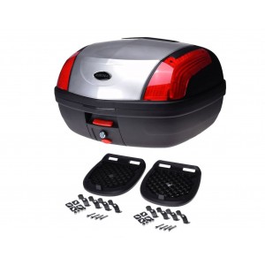 KUFR MOTOKUFR XXXL 2 PRILBY 46L 56x43x33 cm - stříbrný