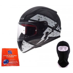 HELMA LS2 FF353 RAPID DEADBOLT MATT BLACK WHITE