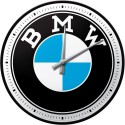 NOSTALGIC ART NÁSTĚNNÉ HODINY LOGO BMW MOTO 31cm