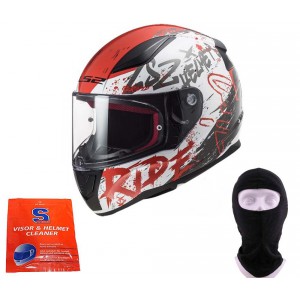 HELMA LS2 FF353 RAPID NAUGHTY WHITE RED