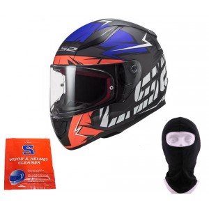 HELMA LS2 FF353 RAPID CROMO MATT ORANGE BLUE