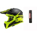 PRILBA HELMA LS2 MX437 FAST EVO ROAR BLACK H-V YELLOW