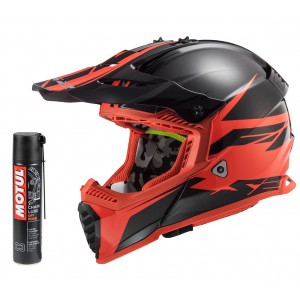 PRILBA HELMA NA MOTO MX437 FAST EVO ROAR BLACK RED
