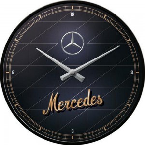 NOSTALGIC ART NÁSTĚNNÉ HODINY MERCEDES LOGO 31cm