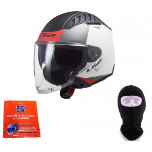 PRILBA HELMA NA MOTO OF600 COPTER URBANE MATT WHITE RED