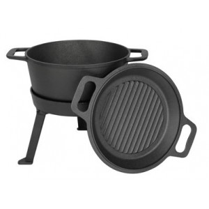 LOVECKÝ HRNEC Z LITINY -3V1- MYSLIVECKY KOTLIK 5L