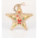 DŘEVĚNÁ VÁNOČNÍ DEKORACE "HVĚZDA" S LED OSVĚTLENÍM 3D