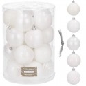 SADA VÁNOČNÍ KOULÍ 20 KS - BÍLÁ BARVA