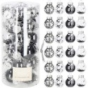 SADA VÁNOČNÍ KOULÍ 24 KS - ČERNÁ BARVA
