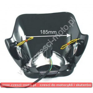 Owiewka przód z lampą w kolorze czarnym z kierunkowskazami